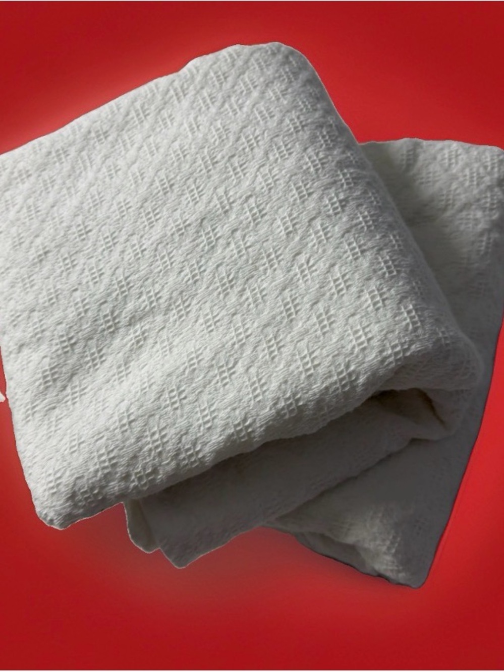 Docofil Euro Sham 30” x 30” Classic White Waffle Weave 100% Cotton pair